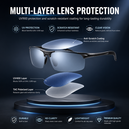 🏅100K+ Sold ✨New-Photochromic Sunglasses with Anti-glare Polarized Lens