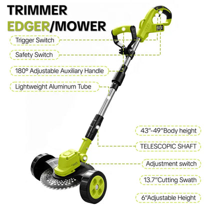 🌿55% OFF TODAY⚡ 3-in-1 Cordless Grass Trimmer with 2 Batteries