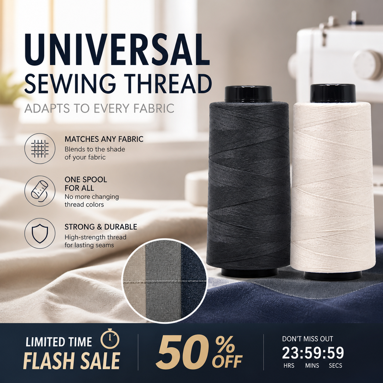 ✈️Last Day 50% OFF✨🧵All-purpose sewing thread