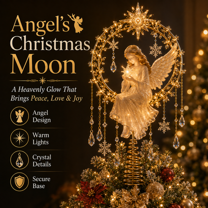 ✈️Last Day 49% OFF✨ Angel’s Christmas Moon Lighted Angel Tree Topper
