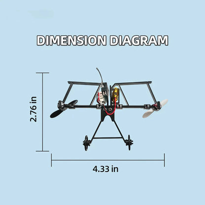 ✈️ RC Paper Airplane Kit | Gyro Stabilizer, Dual Propellers, DIY Flying Toy