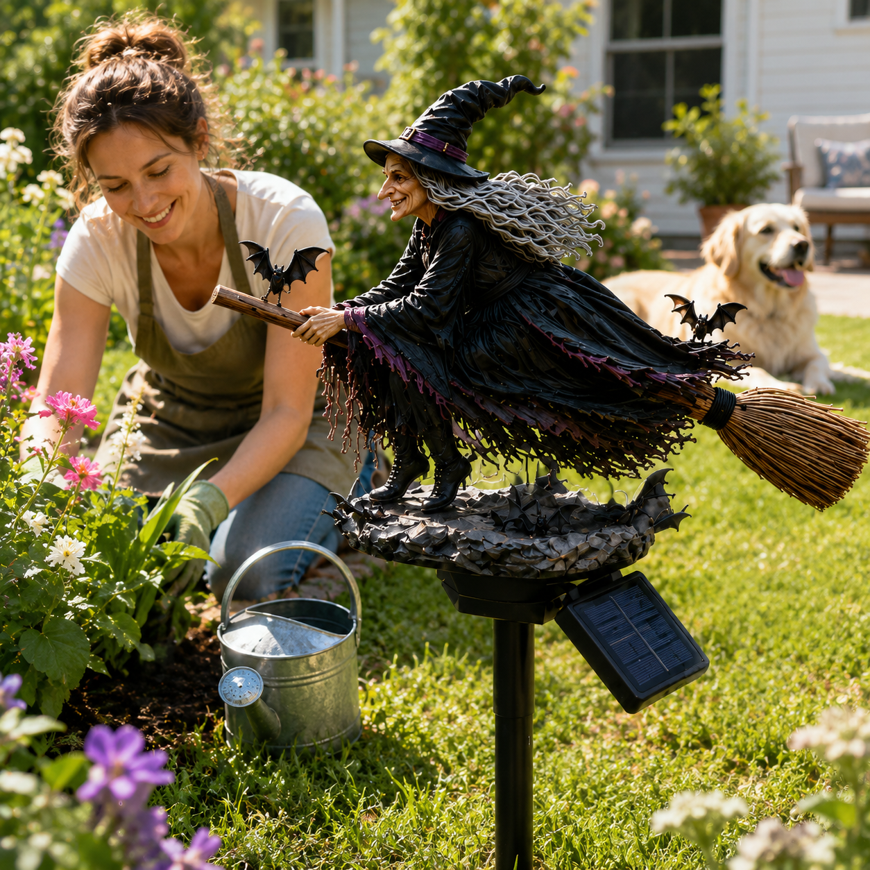 🧙‍♀️ Bring Halloween Magic to Your Garden with a Glowing Solar Witch
