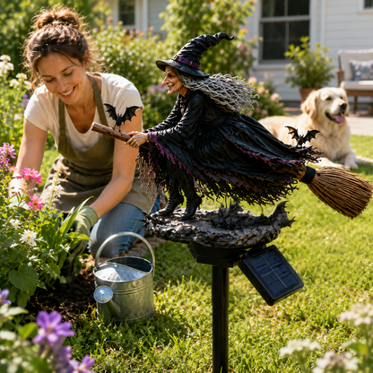🧙‍♀️ Bring Halloween Magic to Your Garden with a Glowing Solar Witch