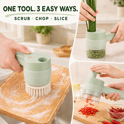 🌎Ends Today: 70% OFF!🔥🧄 4-in-1 Handheld Electric Chopper: Slice, Mince, Peel & Auto-Clean!