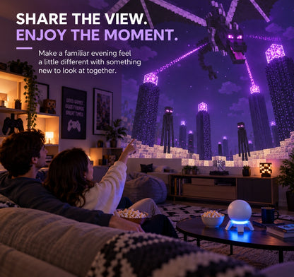 🎮 Pixel Fantasy Scene Projector – Ambient Decor for Gaming Rooms