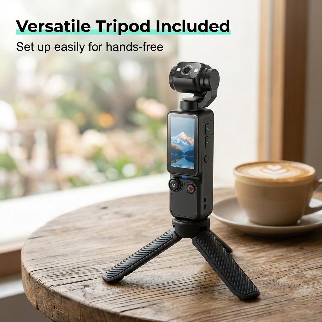 2026 Newest Xtra Pro — 2.5K AI Pocket Camera with 180° Rotating Lens