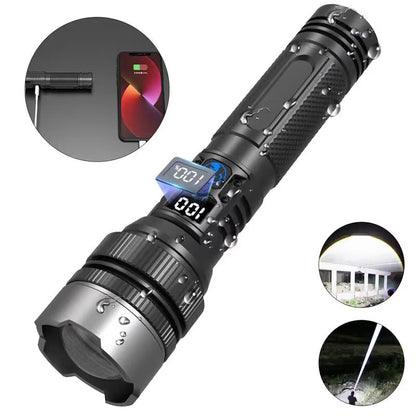 🔥🔥🔥Last Day 53% OFF⚡️High-power flashlight-Zoomable Beam & Emergency Power Bank