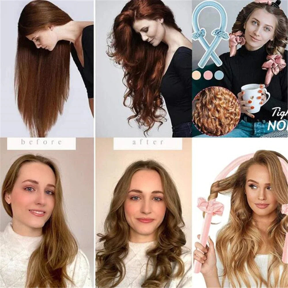 🎁Buy 3 Get 20% Off🔥Heatless Curling Rod Headband👩Get Natural, Voluminous Curls While You Sleep 😍