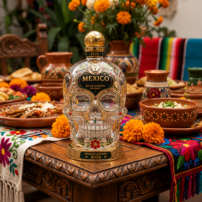 ⚽⚽🇲🇽Mexico 2026 Día de Muertos Whiskey Bottle