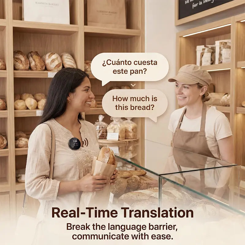 🌍 Pocket AI Language Translator | 165 Online Languages 🗣️ Two-Way Voice & Touch Control