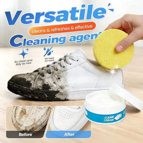 ✈️Last Day 50% OFF✨👟White Shoe Cleaner Cream | Multipurpose No-Wash Solid Comes with Sponge