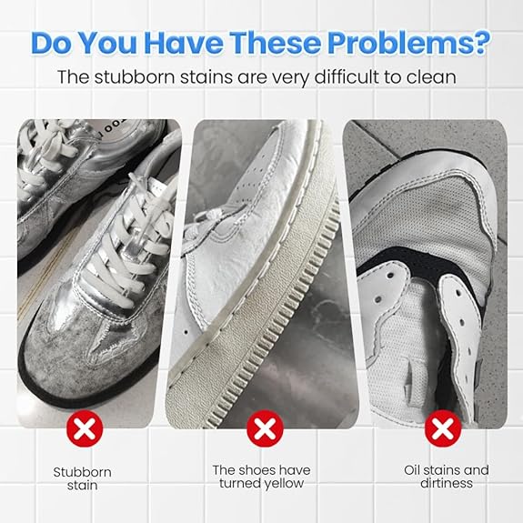 ✈️Last Day 50% OFF✨👟White Shoe Cleaner Cream | Multipurpose No-Wash Solid Comes with Sponge