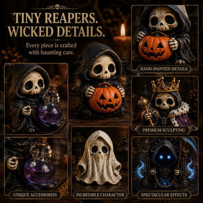 ✈️Last Day 50% OFF✨🔥Last Day 50% OFF-💀24 DAYS OF GRIM REAPER MISCHIEF|A Tiny Reaper Awaits Behind Every Door👻