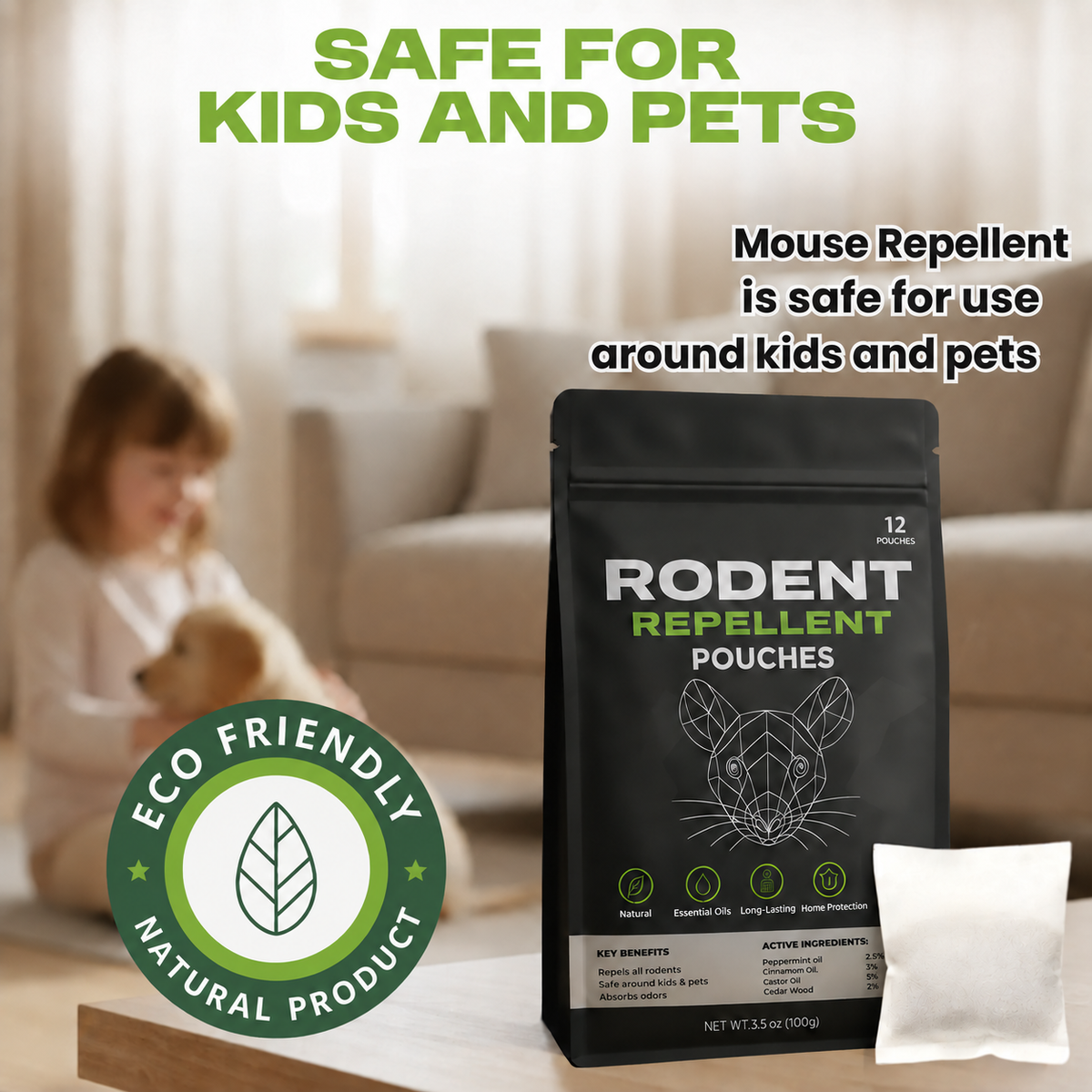 🔥Natural Rodent Repellent Pouches