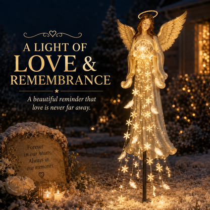 👼 Angel Blessing Fountain – Solar Cascading Garden Light ✨