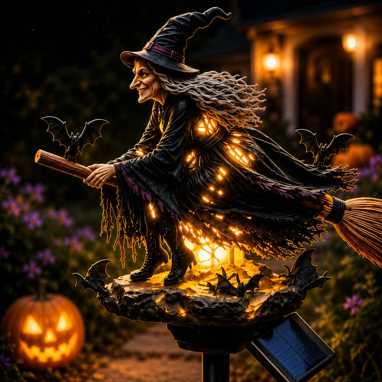 🧙‍♀️ Bring Halloween Magic to Your Garden with a Glowing Solar Witch