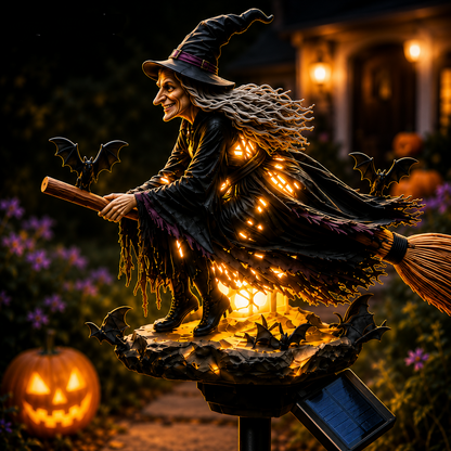 🧙‍♀️ Bring Halloween Magic to Your Garden with a Glowing Solar Witch
