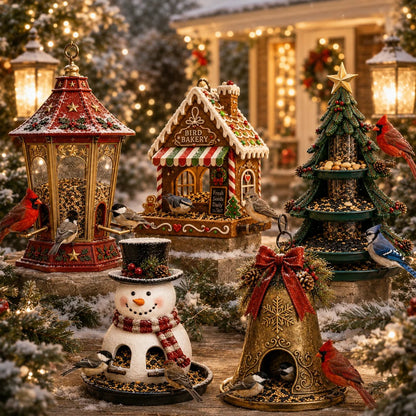 🔥Best Seller 🔥🐦Christmas Themed Bird Feeder Set | Decorative Hanging Backyard Feeders