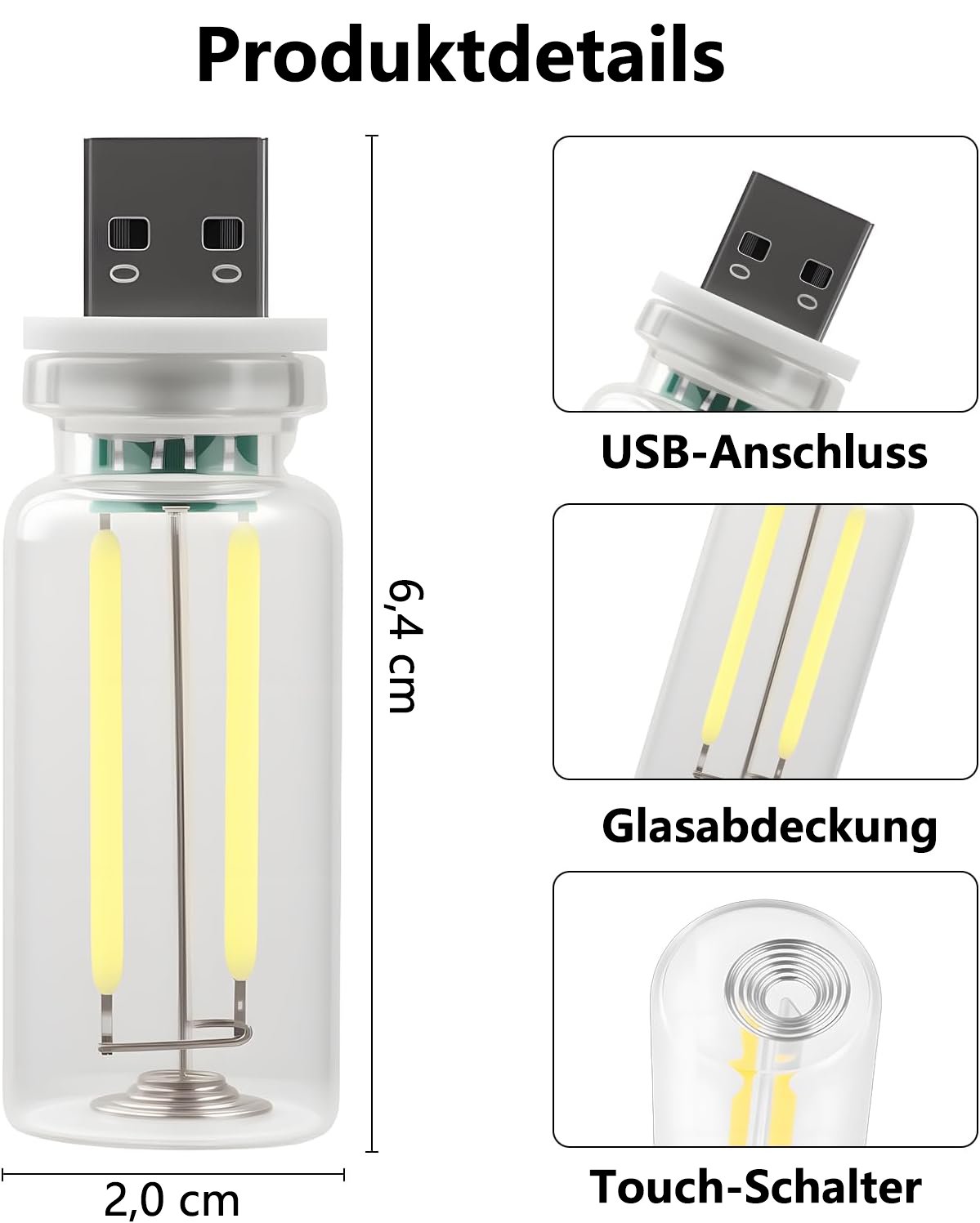 🔥Save70%🎁Cool Gift for Drivers💡Vintage USB Touch Night Light Bulb