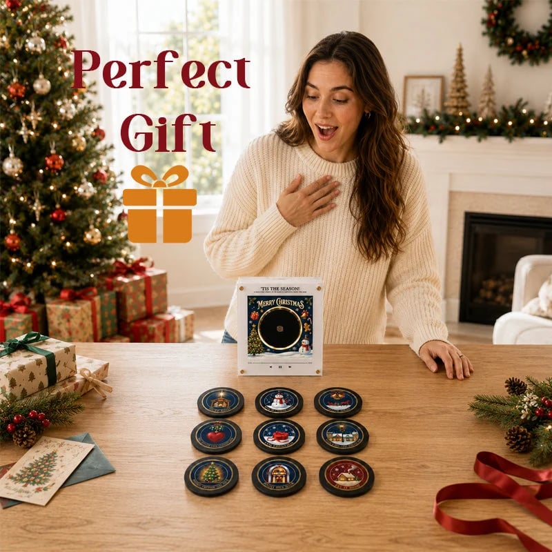 🏅Best Seller🎅 Interactive Christmas Music Fridge Magnet: Plays 9 Classic Songs for Festive Kitchen Decor! 🎵✨
