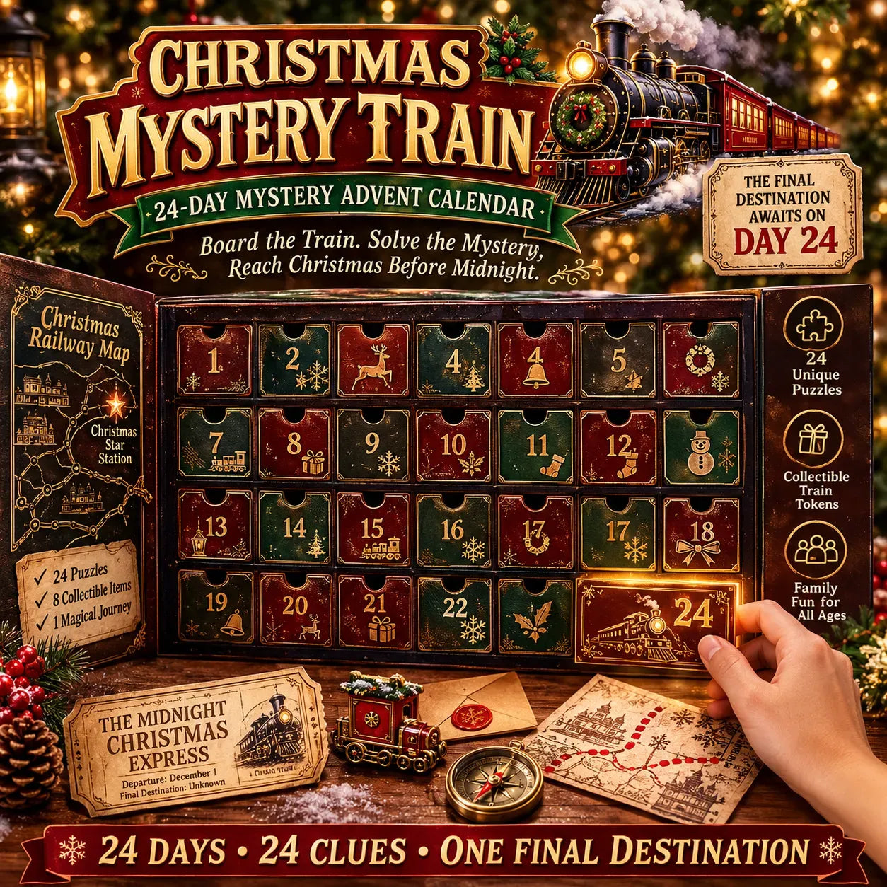 ✈️Last Day 50% OFF✨24 Days. 24 Clues. One Mystery to Solve. 🕵️
