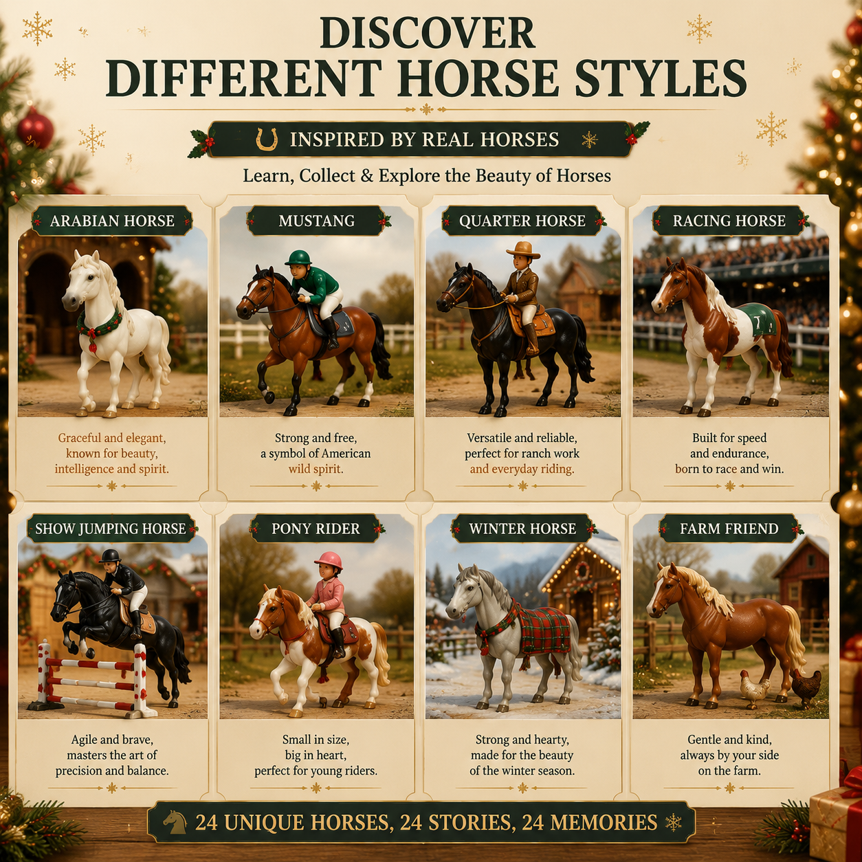 🏅Best Seller🐴 Christmas Horse Advent Calendar--24 Days of Horse Friends & Holiday Memories 🎄