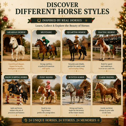 🏅Best Seller🐴 Christmas Horse Advent Calendar--24 Days of Horse Friends & Holiday Memories 🎄