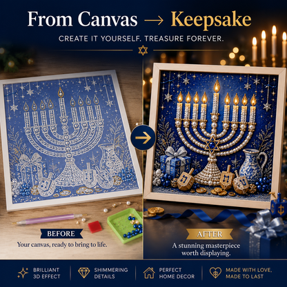 ✈️Last Day 50% OFF✨🎁DIY Hanukkah Pearl Art Kit ✨
