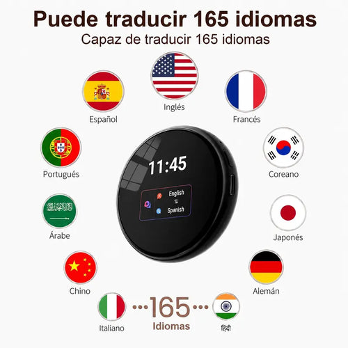 🌍 Pocket AI Language Translator | 165 Online Languages 🗣️ Two-Way Voice & Touch Control