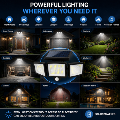 Ahlwoultra™ Solar Outdoor Security Light – 2500LM Ultra Bright Motion Sensor