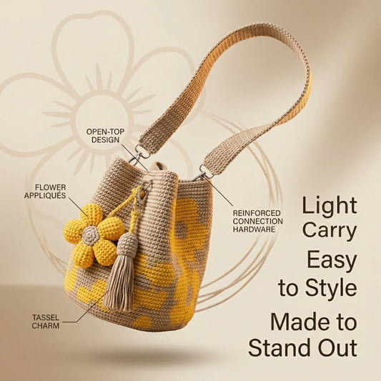 🔥🔥2026 Spring Special Offer 49% OFF🌼Handmade Crochet Flower Tote✨