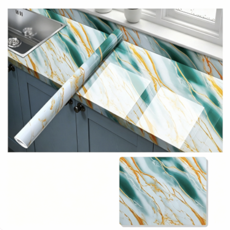 🔥 Gold Marble Peel & Stick Wallpaper ✨ Self-Adhesive Wall Paper Roll for Kitchen, Bedroom & Home DIY Decor