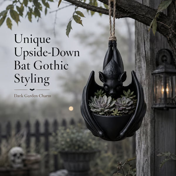🌎Ends Today: 70% OFF!🔥🦇 Upside‑Down Hanging Bat Planter