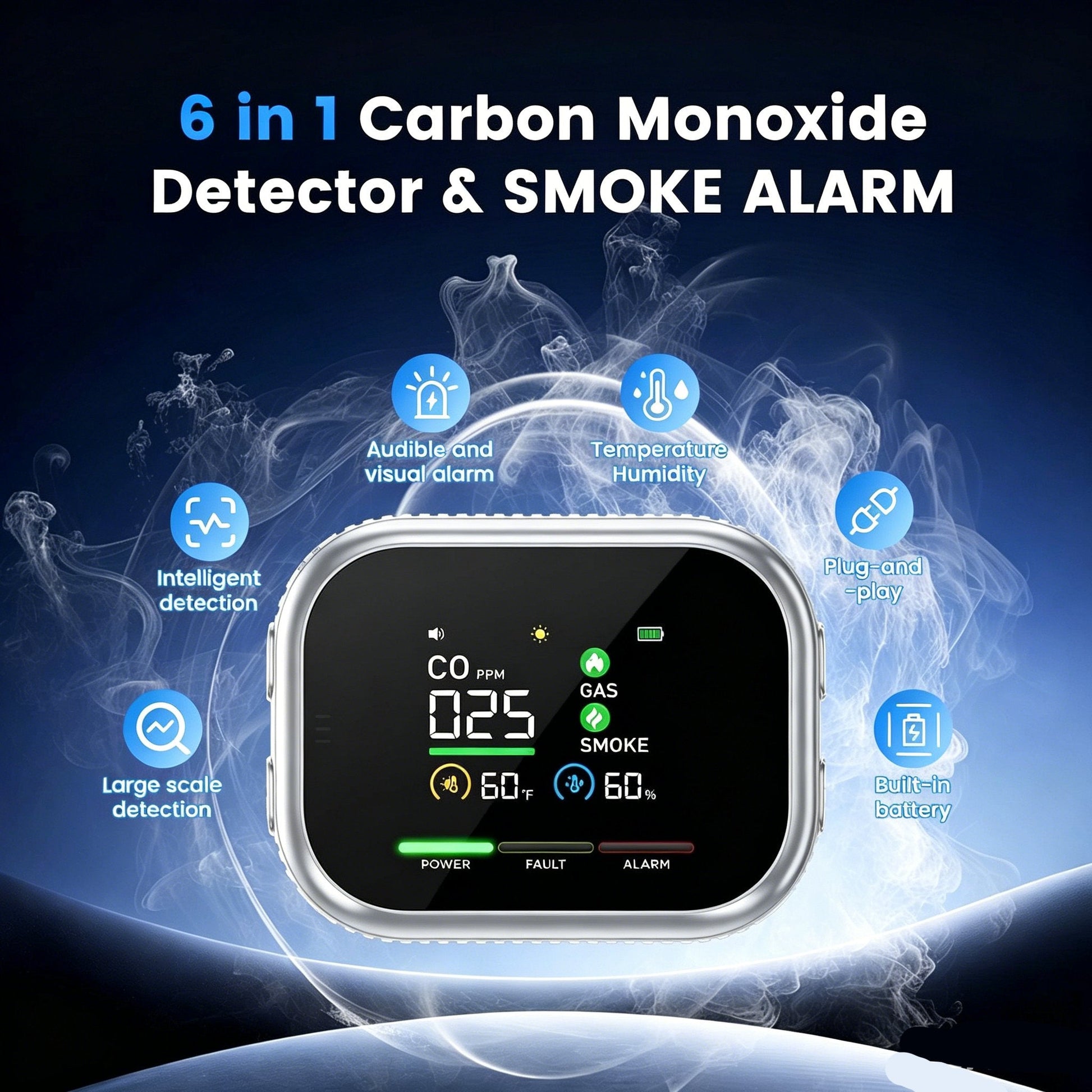 🛡️ 6-in-1 Smart Home Safety Detector