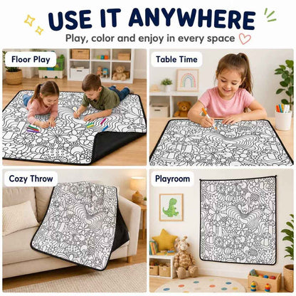 Ahlwo™ Coloring Blanket🖍️ Color It. Wash It. Repeat It! 🔄✨