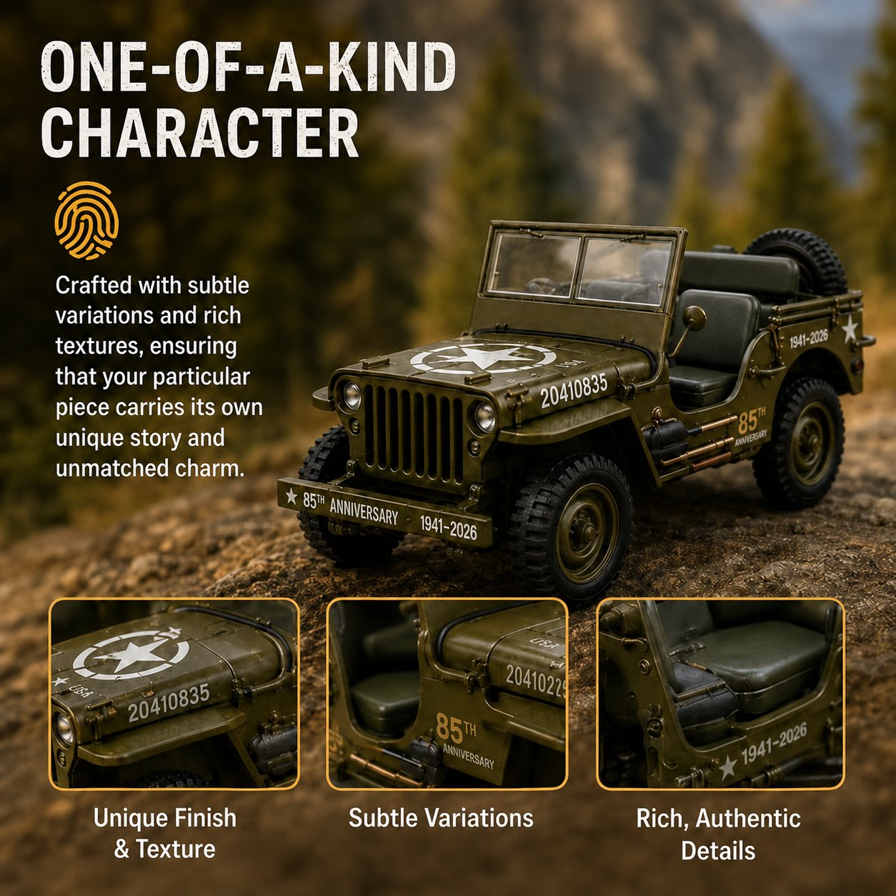 🗺️Classic Vintage Off‐Road Replica | A Treasured Keepsake For Every Car Lover