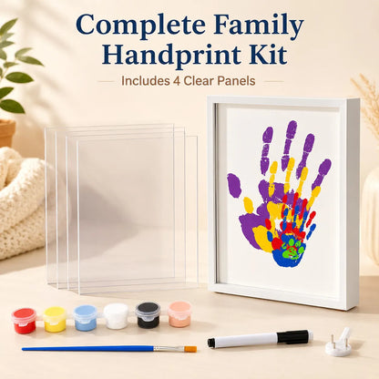 🎁Today Only: 55% OFF🔥Wooden Transparent Handprint Frame Set, DIY Family Memorial Gift Kit