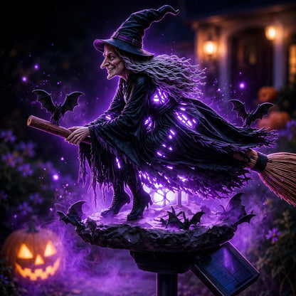 🧙‍♀️ Bring Halloween Magic to Your Garden with a Glowing Solar Witch