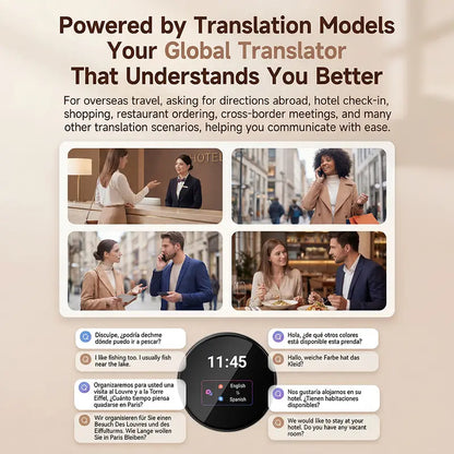 🌍 Pocket AI Language Translator | 165 Online Languages 🗣️ Two-Way Voice & Touch Control