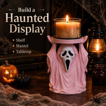 👻 Ghostface Scream Candle Holder 🕯️ Spooky Halloween Decor