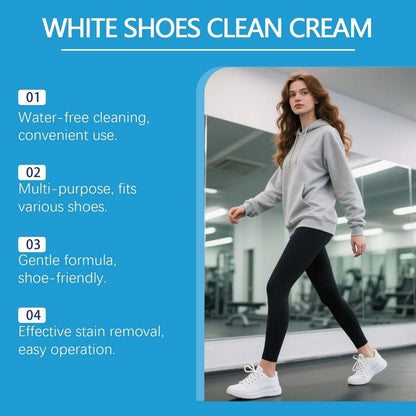 ✈️Last Day 50% OFF✨👟White Shoe Cleaner Cream | Multipurpose No-Wash Solid Comes with Sponge