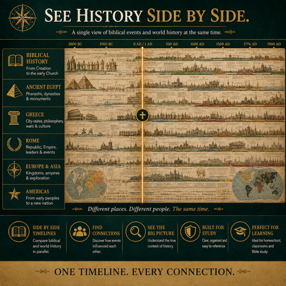 🏅40K+ Sold📜 SPECIAL OFFER | Synchronological History Chart – 6,000 Years of Biblical & World Events in One Fold-Out Timeline