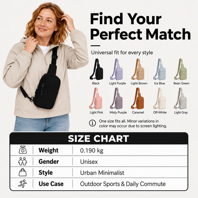 Upgraded 2.0 Travel Sling Bag | Anti-Theft, 500D Nylon, RFID Protection — Limited Time 50% Off