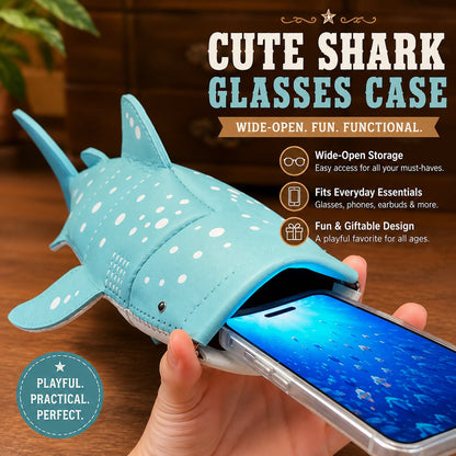 ✈️Last Day 50% OFF🦈🌊Cute Shark Glasses Case | Shark-Shaped Storage Pouch For Everyday Essentials🌊