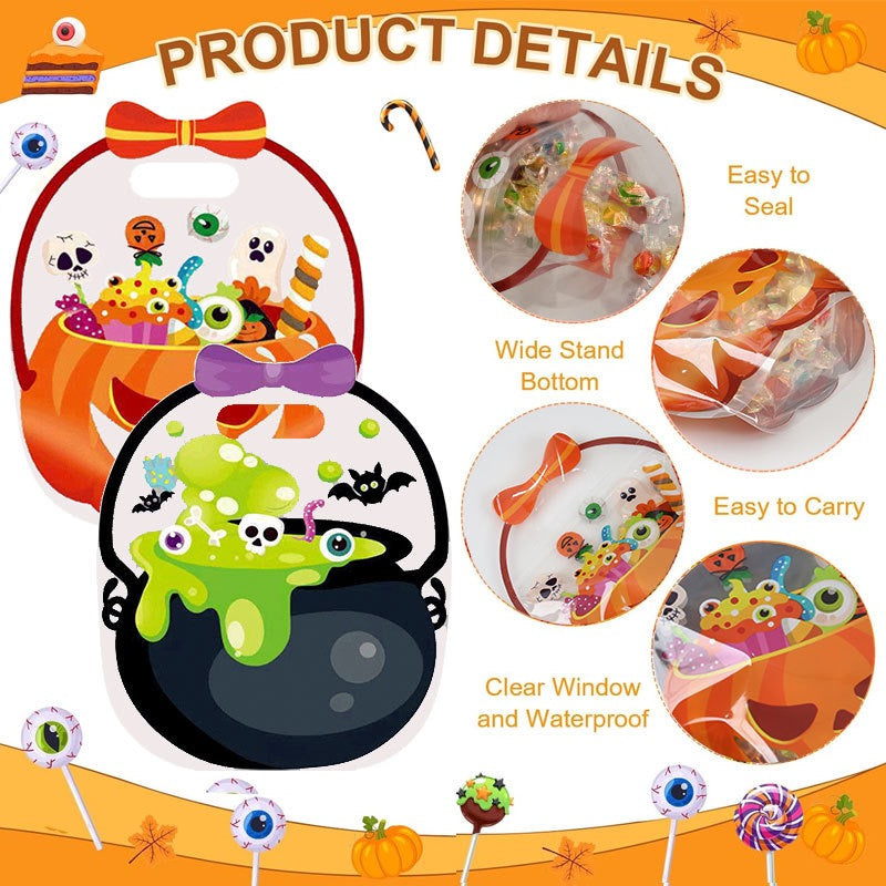 👻Halloween Bestsellers-Halloween Transparent Pumpkin Favor Bags