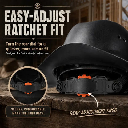 🤠 Western Cowboy Hard Hat, Vented Wide Brim Safety Helmet for Construction & Ranch Workers