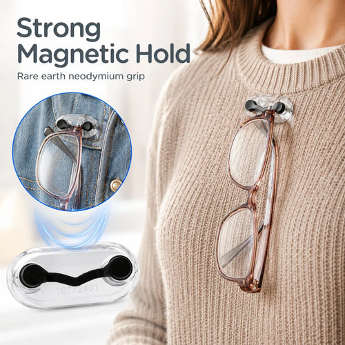 ✈️Last Day 50% OFF🧲No Damage Clothing Magnetic Glasses Holder(3pcs)