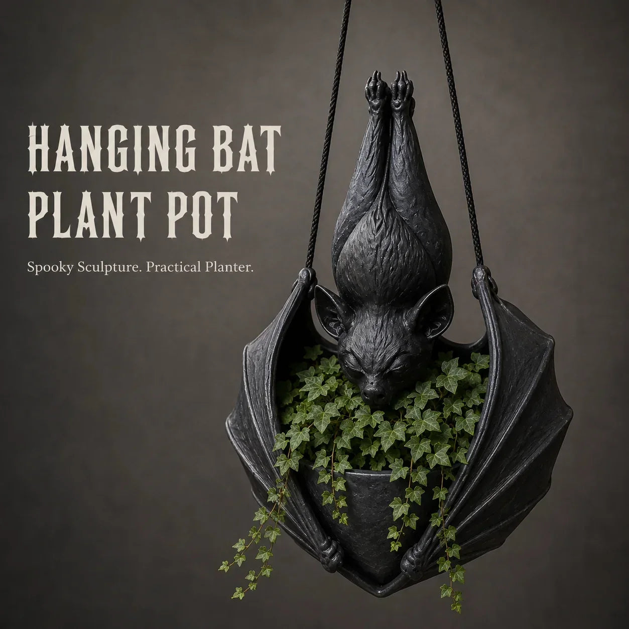 🌎Ends Today: 70% OFF!🔥🦇 Upside‑Down Hanging Bat Planter