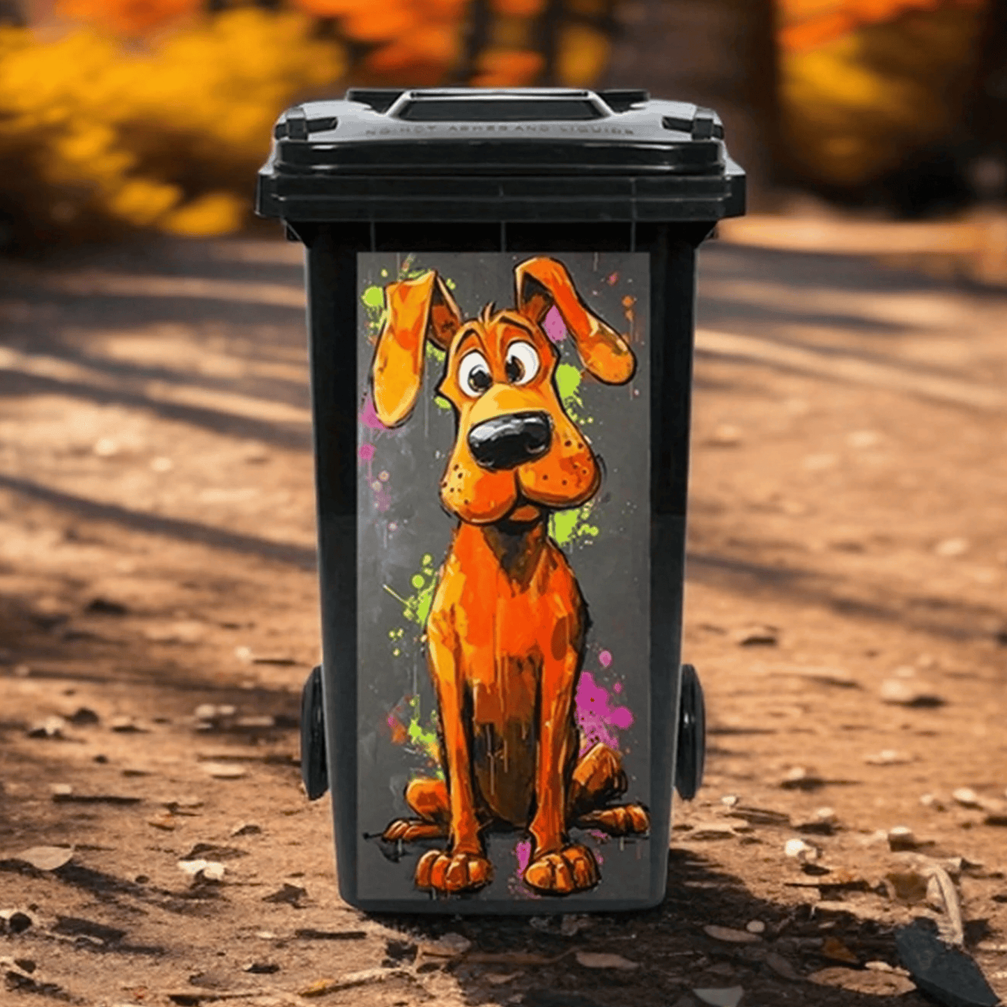 🌎Ends Today: 70% OFF!🔥Creative Trash Can Sticker with Colourful Cartoon✨