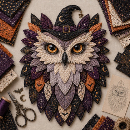 💥 LAST DAY 49% OFF - 🦉 Layered Fabric Owl Wall Art DIY Kit – Relaxing Craft, Beautiful Results (📦Buy 3 Free Shipping)